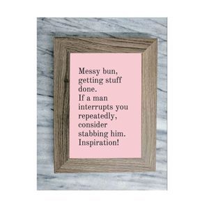 Messy Bun Getting Stuff Done Framed Wall Art